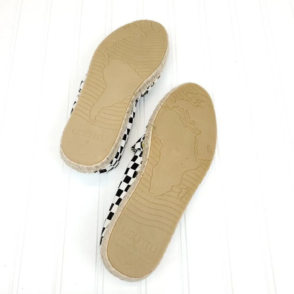 Ubuntu Afridrilles Black & White Checker Espadrilles